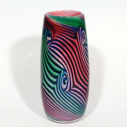 Vase Swirl rot-blau-grün